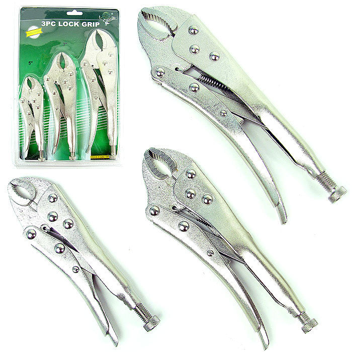 3 Piece Professional Quality Lock Grip Set