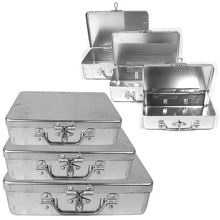 3 Pc Aluminum Storage Box w/ Lockable Clasp