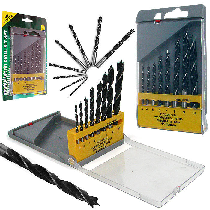 Wood Drill Bit Set w/ Storage Case