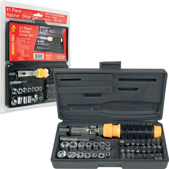 41 Piece 3-Way Ratchet Driver Set