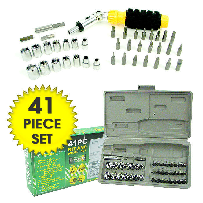 41 Piece Professional Screwdriver Bit & Sockets