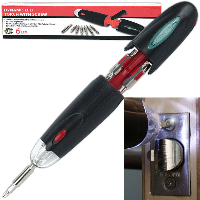 8 piece Screwdriver with 6 LED Lights