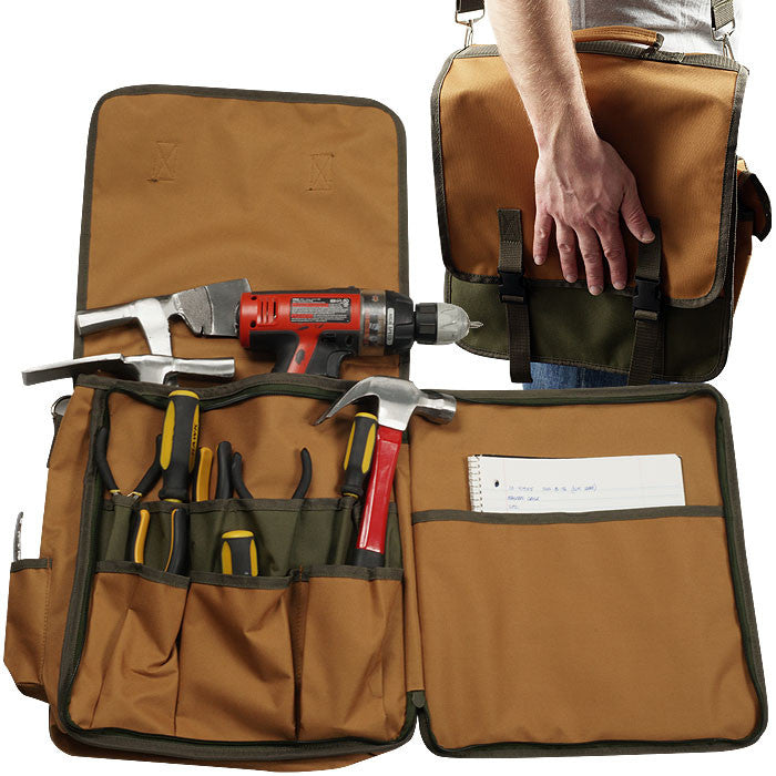 Rugged Nylon Tool Tote w/ Shoulder Strap