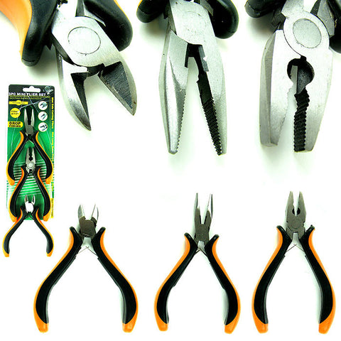 Professional 3 Piece Mini Plier Set