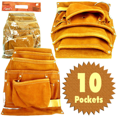 Professional 10 Pocket Genuine Leather Tool