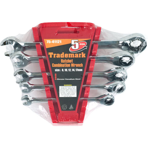 Ratchet Combination Wrenches Metric Set of 5