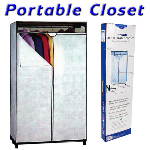 Portable Closet Storage Unit - Over 5 Feet Tall - White